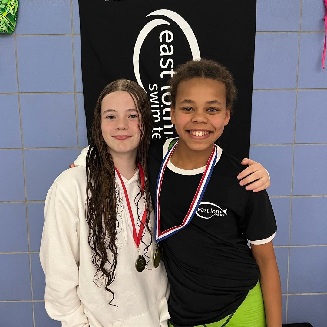 Ellen Cuthill and Veronika Kariuki were part of the East Lothian Swim Team travelling to Sunderland