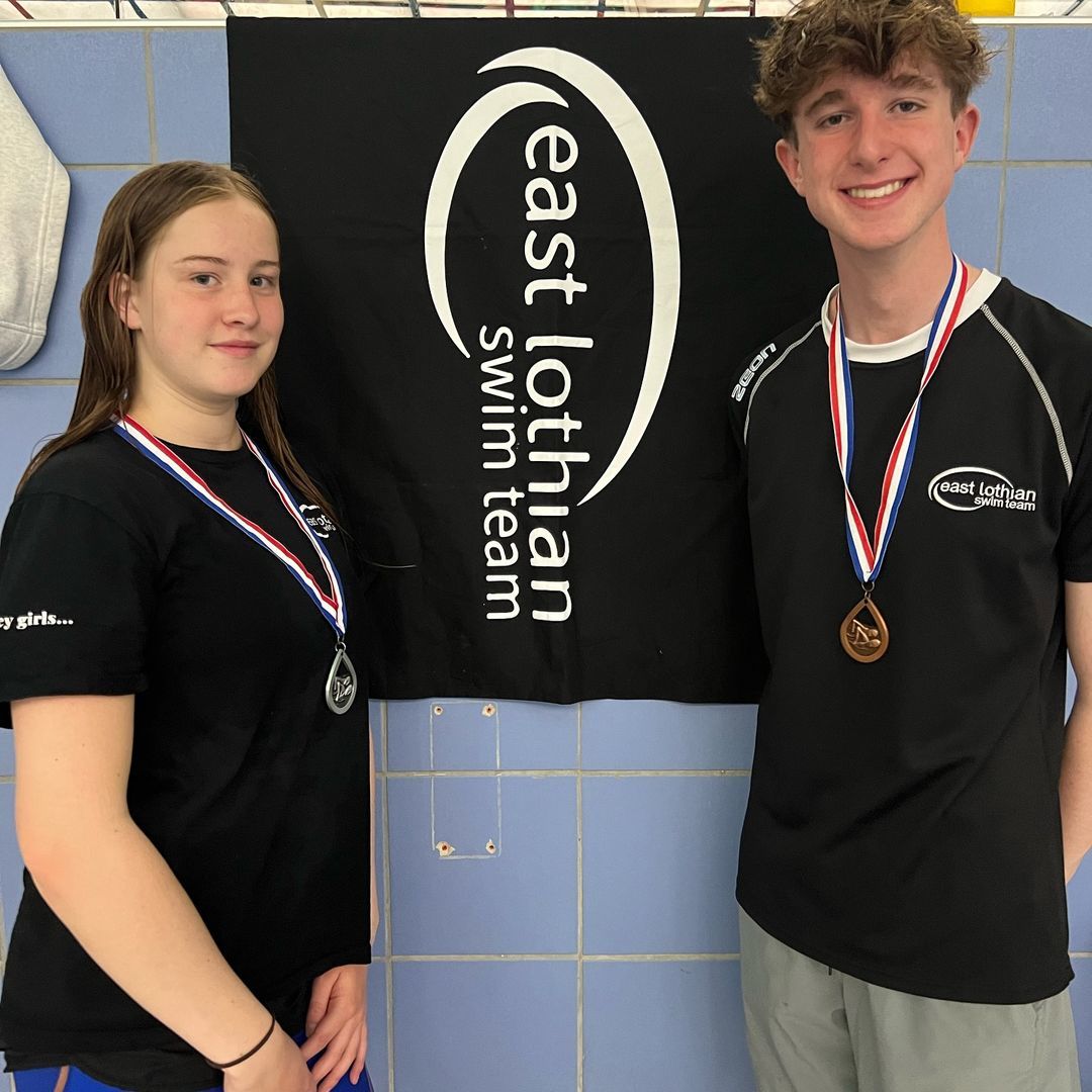 Olivia Flockhart and Jonathan McLean both finished on the podium while representing East Lothian Swim Team